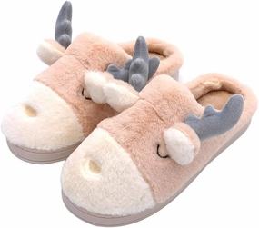 Women's Cute Animal Slippers - Warm Memory Foam Soft Fleece Plush House Slippers for Indoor & Outdoor