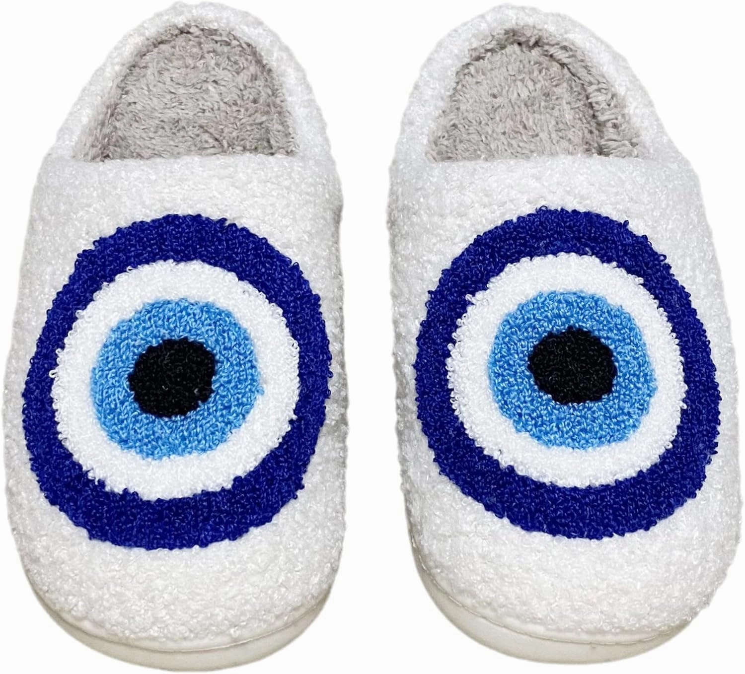Women's Men's Cute Evil Eyes Slippers Strawberry Slippers Fuzzy Plush Soft Warm Home Bedroom House Shoes