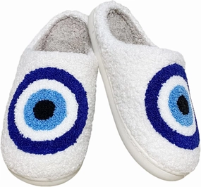 Women's Men's Cute Evil Eyes Slippers Strawberry Slippers Fuzzy Plush Soft Warm Home Bedroom House Shoes