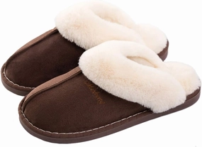 Womens Slippers Soft Plush Warm House Shoes Anti-Slip Fluffy Fur Indoor/Outdoor Slippers