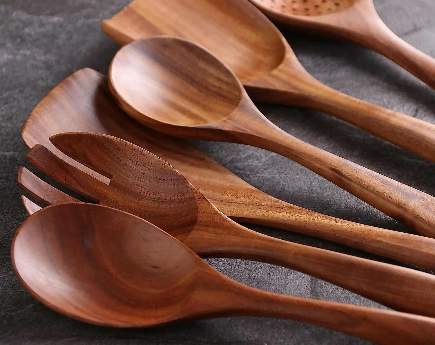 Wooden Kitchen cooking and serving (Pack of 6)