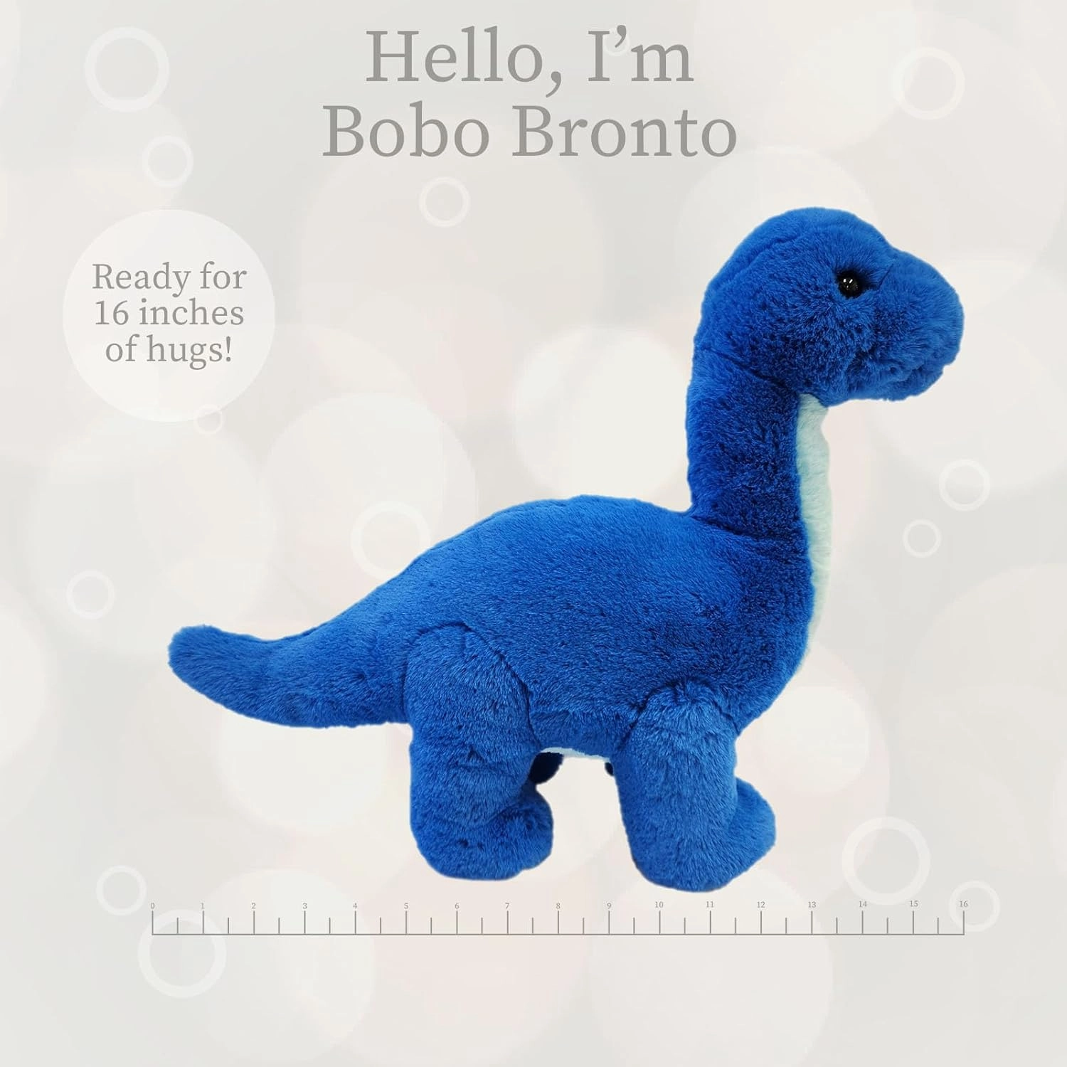 World's Softest Plush Bobo Bronto, Lushee, Large, 16" Stuffed Animal for Baby, Toddler, Kids, Adults - Bronto Plush Toy-Adorable Toy Made from Kid-Friendly, Quality Materials