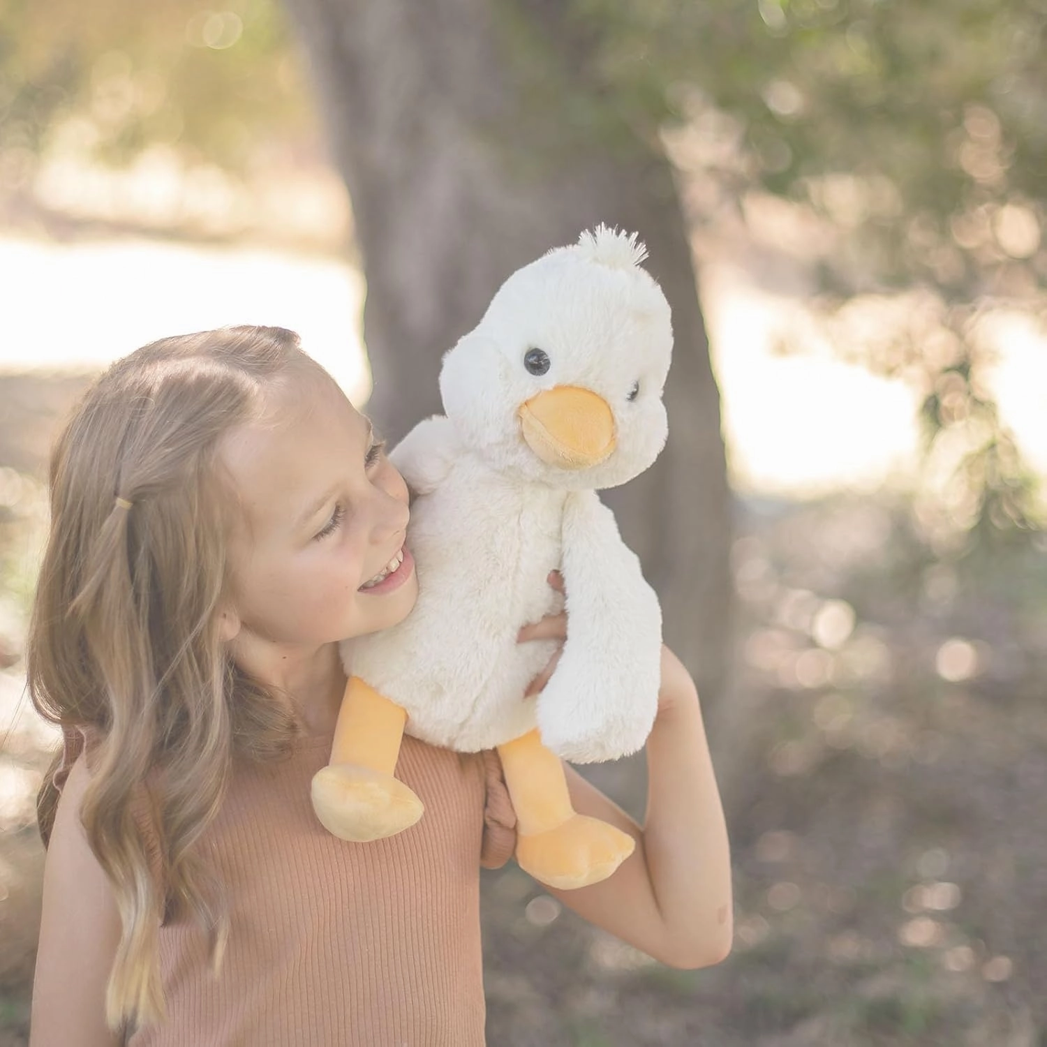 World's Softest Plush Off White .Duck, Lushee, Large, 16" Stuffed Animal for Baby, Toddler, Kids, Adults - Duck Plush Toy-Toy Made from Kid-Friendly, Quality Materials