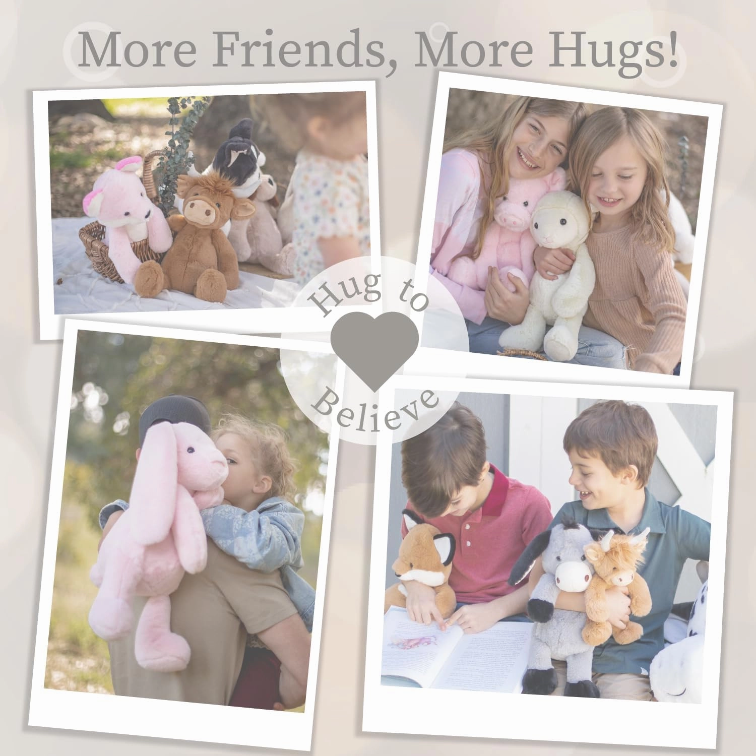 World's Softest Plush Off White .Duck, Lushee, Large, 16" Stuffed Animal for Baby, Toddler, Kids, Adults - Duck Plush Toy-Toy Made from Kid-Friendly, Quality Materials