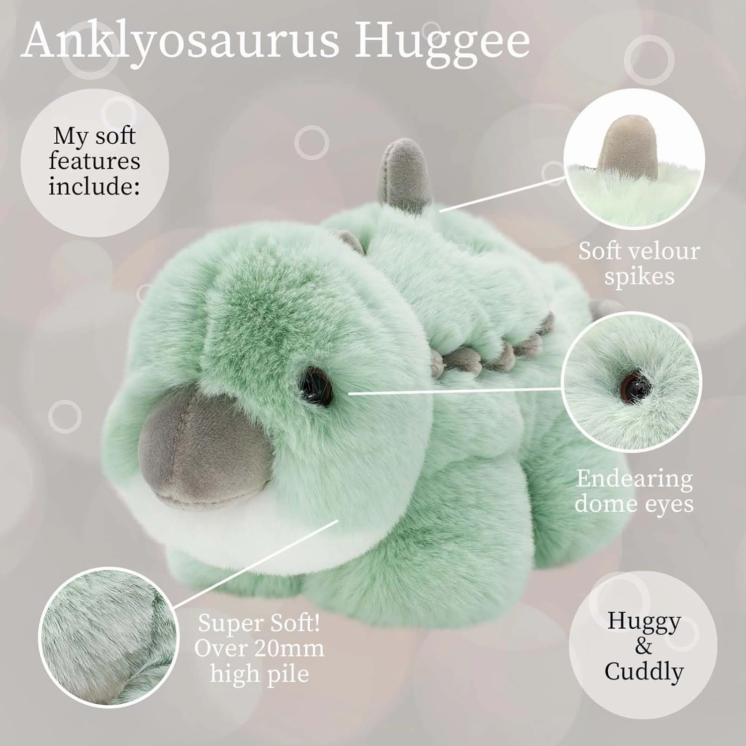 World’s Softest Small Baby Ankylosaurus Stuffed Animal for Baby, Toddler, Kids- Dinosaur Toy- Soft, Huggable Stuffed Ankylosaurus- Adorable Toy Made from Kid-Friendly, Quality Materials