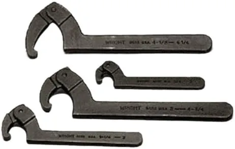 Wright Tool 9629 Adjustable Hook Spanner Wrench Set (4-Piece)