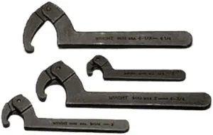 Wright Tool 9629 Adjustable Hook Spanner Wrench Set (4-Piece)