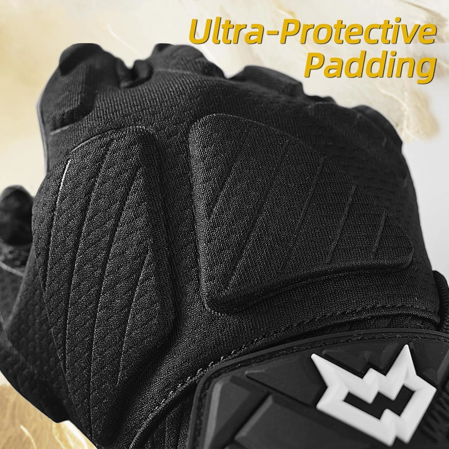 WVVOU Padded Football Gloves, Sticky Padded Receiver Gloves,Football Lineman Gloves