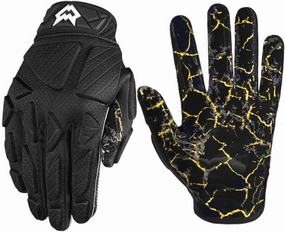 WVVOU Padded Football Gloves, Sticky Padded Receiver Gloves,Football Lineman Gloves