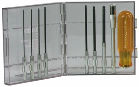 Xcelite 99PS41MMBP 9-Piece Series 99 Ballpoint Allen Hex Socket Screwdriver Set