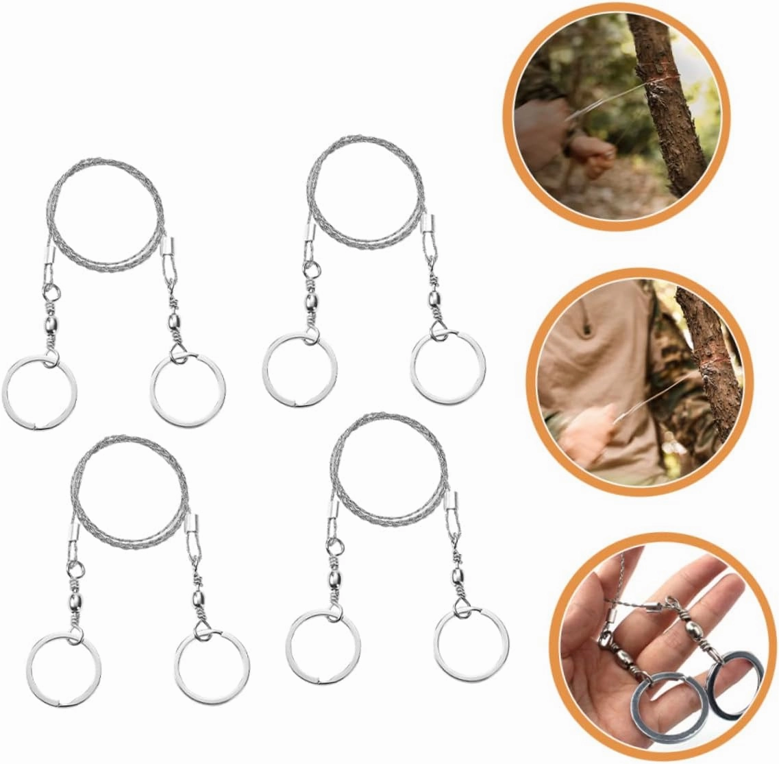 Yardwe 12pcs Outdoor Pocket Chainsaws Portable Survival Wire Saws for Camping Hiking Fishing Emergency Use High Strength Cutting Tool for Quick Efficient Cutting