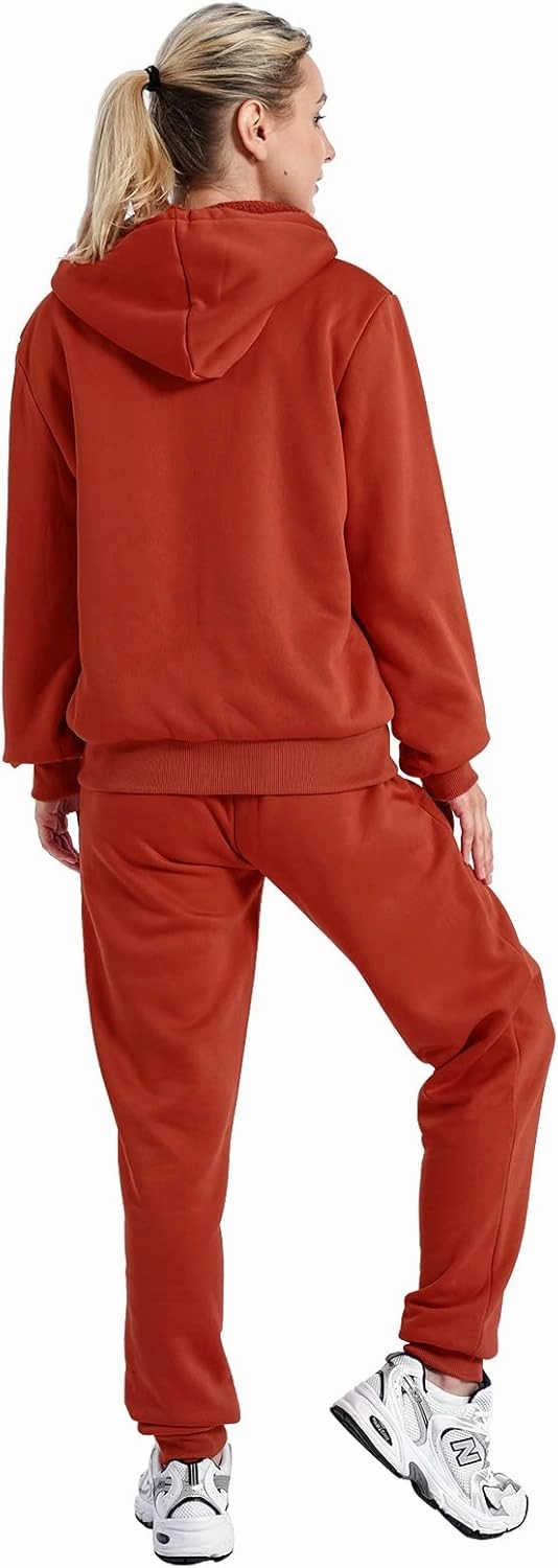 Yasumond Women's Sweatsuit Outfits Sherpa Lined Hooded Tracksuits 2 Piece Set Hoodie & Sweatpants