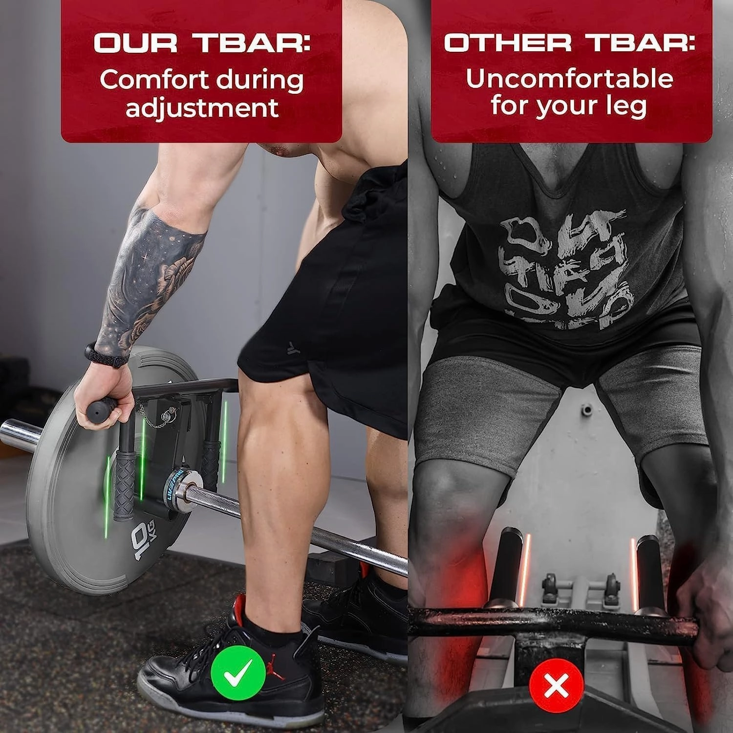 Yes4All 550LBS Multi-Grip Rowing Landmine Handle, T Bar LAT, Viking Press fits 1 & 2" Bar Sturdy Design, Easy to Install