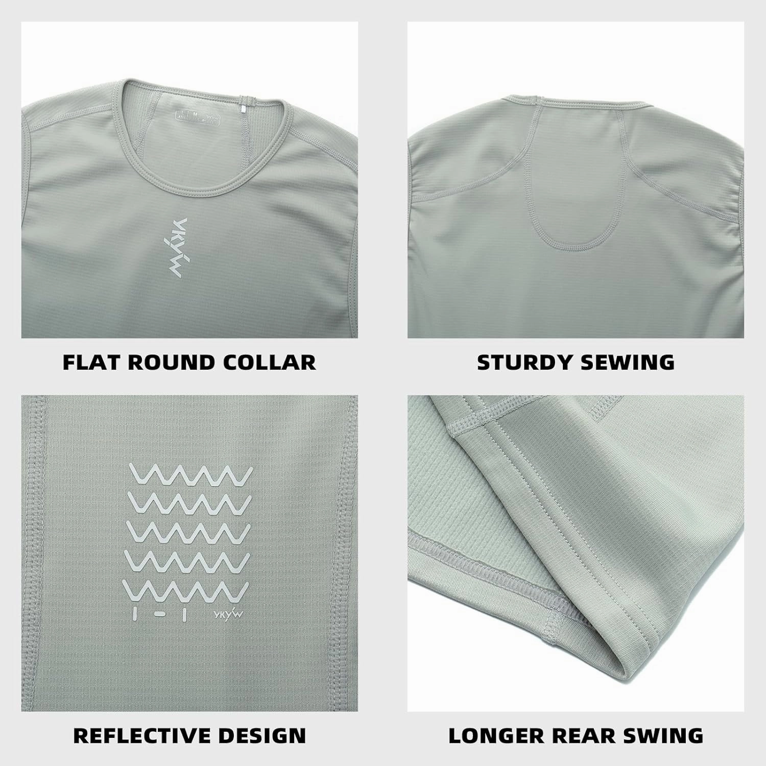 YKYWBIKE Men's Cycling Base Layer Sleeveless Cycling Jersey Men Quick Dry Bicycle Undershirt Mesh Bike Base Layer Vests