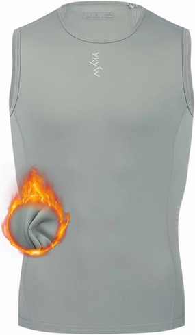 YKYWBIKE Men's Cycling Base Layer Sleeveless Cycling Jersey Men Quick Dry Bicycle Undershirt Mesh Bike Base Layer Vests