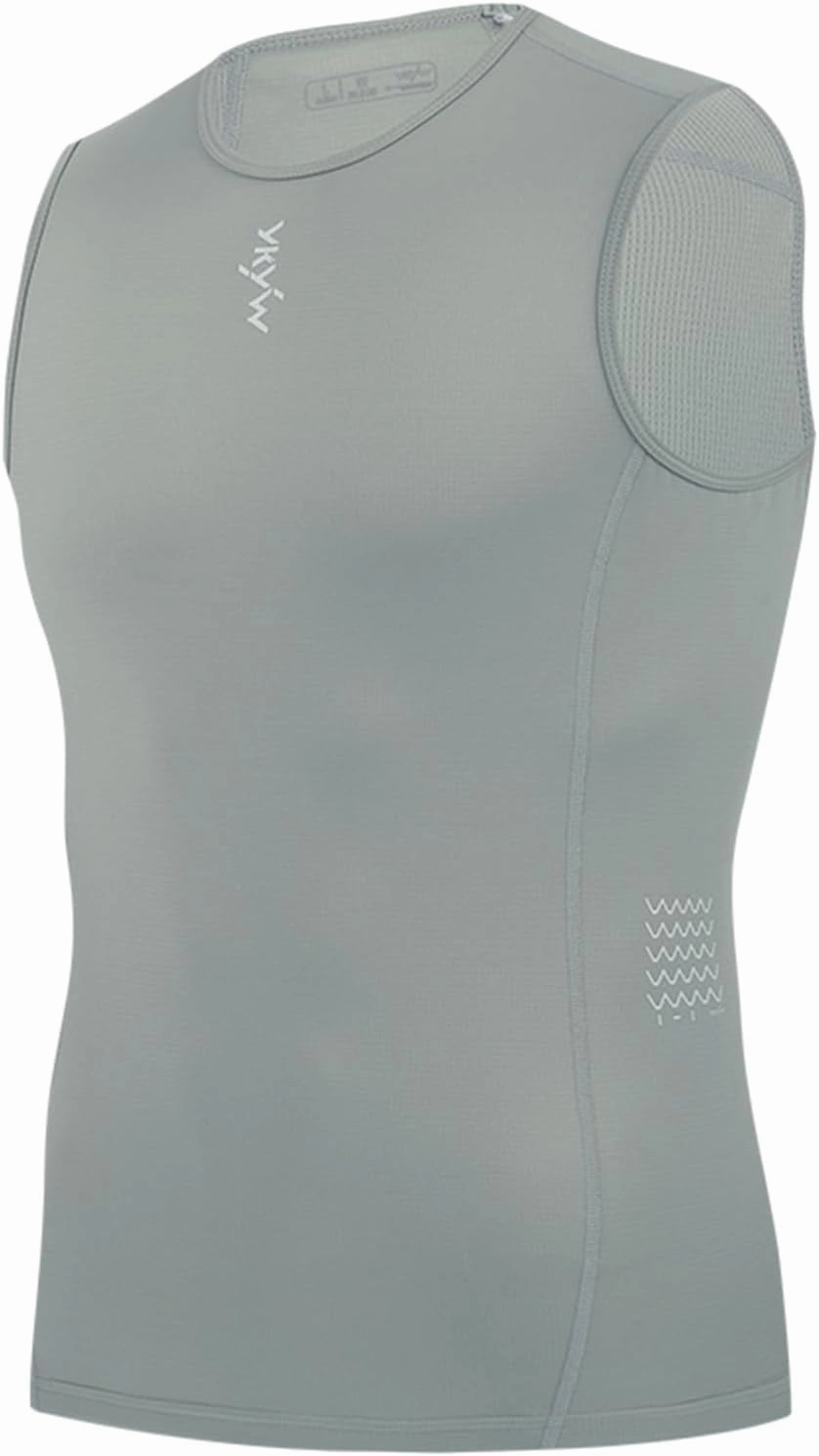 YKYWBIKE Men's Cycling Base Layer Sleeveless Cycling Jersey Men Quick Dry Bicycle Undershirt Mesh Bike Base Layer Vests