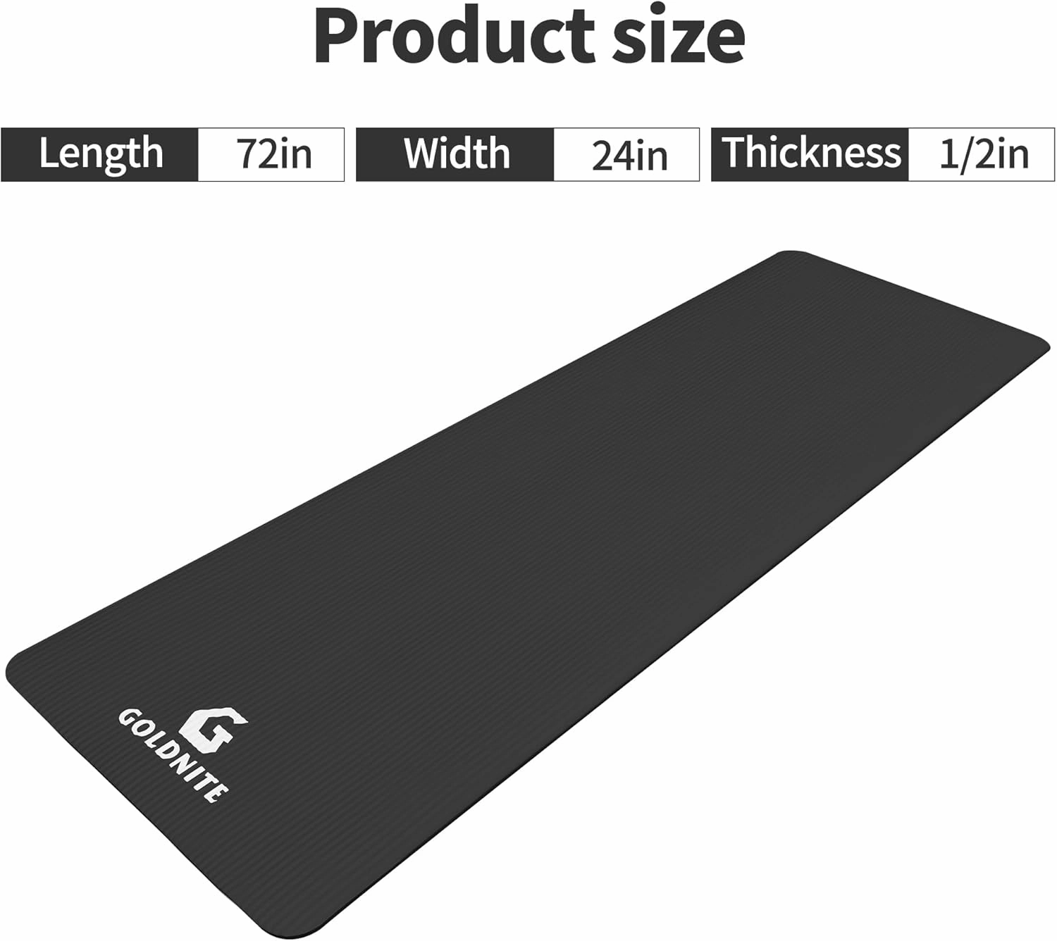 Yoga Mat,1/2 Inch Thick, Colorful Gymnastics Mats with Strap for Women Men, Non-Slip Exercise Mat for Yoga, Pilates, Stretching and Home Workout