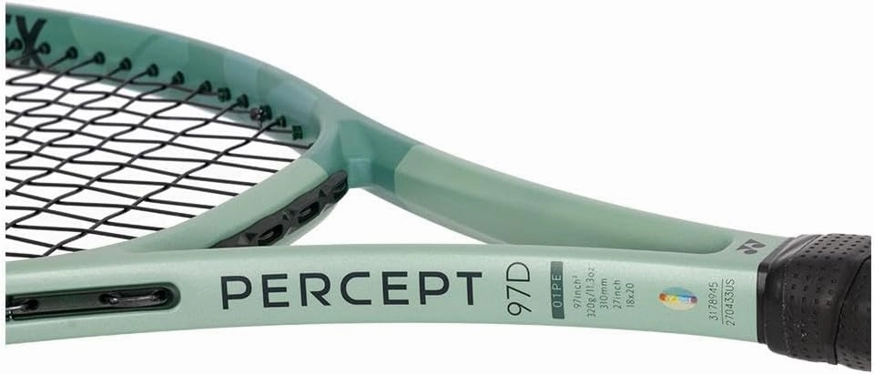 Yonex Percept 97D Olive Green Tennis Racquet Strung with Syn Gut Racket String in Your Choice of Color - Pinpoint Precision