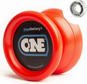 YOYO FACTORY ONE Yo Yo – Beginner Professional Yo-Yo for Kids & Adults | Responsive Trick YoYo for Learning, Practice & Fun - Red