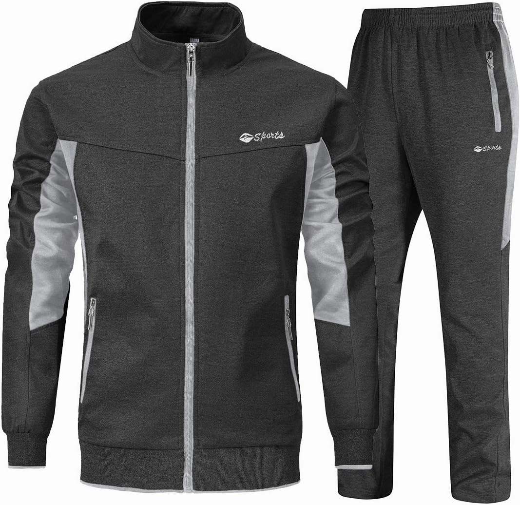 YSENTO Men's Tracksuits Outfits Set 2 Piece Jogging Suits Warm Up Sweatsuits Sweat Track Suits Sets