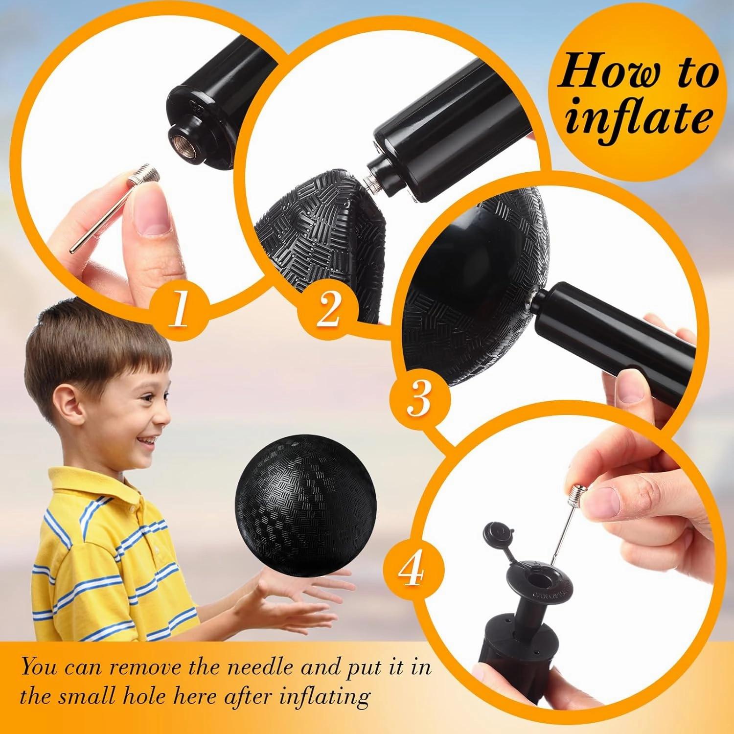 Yunsailing 24 Pcs Dodgeballs Bulk 6 Inch Playground Balls, Sport Kickball Rubber Bouncy Inflatable Balls with a Hand Pump for Kids Adults Indoor Outdoor Ball Games, Kickball, Handball, Four Square
