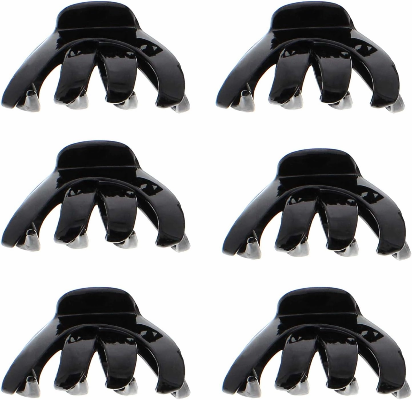 Zac's Alter Ego 6 Pieces 8.5cm Octopus Hair Claw Clips - Non-slip Jaw Clips Medium Hair Clamps for Thick Curly Long Hair, Wide Grip Hair Accessories for Women Girls