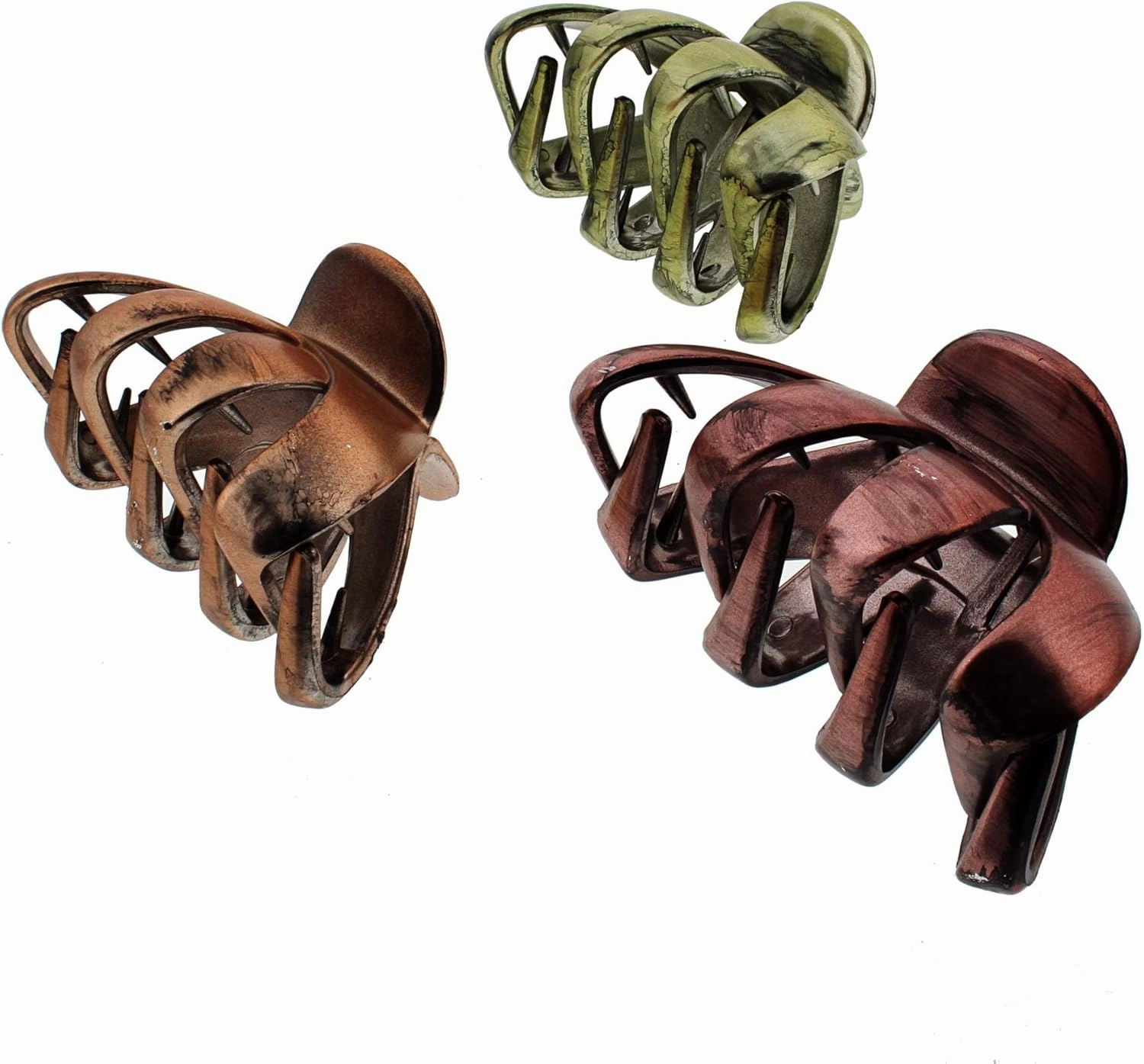 Zac's Alter Ego 6 Pieces 8.5cm Octopus Hair Claw Clips - Non-slip Jaw Clips Medium Hair Clamps for Thick Curly Long Hair, Wide Grip Hair Accessories for Women Girls
