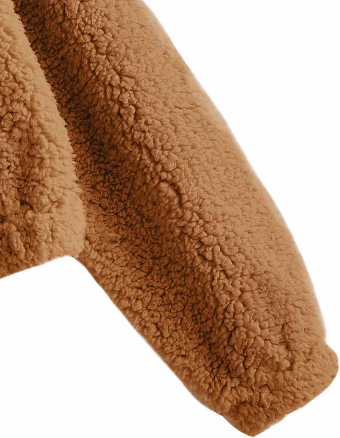 ZAFUL Women's Hooded Zip Up Faux Shearling Fluffy Teddy Jacket Coat
