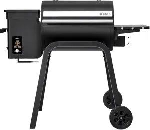 Zelos-450 Wood Pellet Smoker Grill - A.I. Powered and WiFi Grill with PID controller, BBQ Grill 450 sq.in Cooking Area, Meat Probe, 7-in-1 Outdoor Smoker