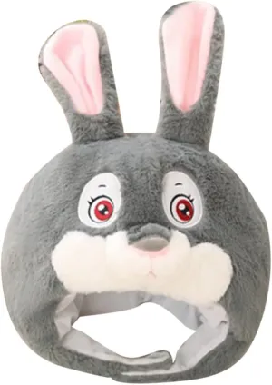 Zerodeko Realistic Rabbit Headgear Soft Plush and Moving Ears for Easter Parties and Cosplay