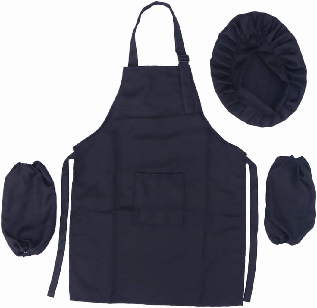 Zerodeko 6 Pcs Set Childs Apron Kids Costumes Cooking Mitt Costumes for Girls Kids Chef Costume Outfit Chef