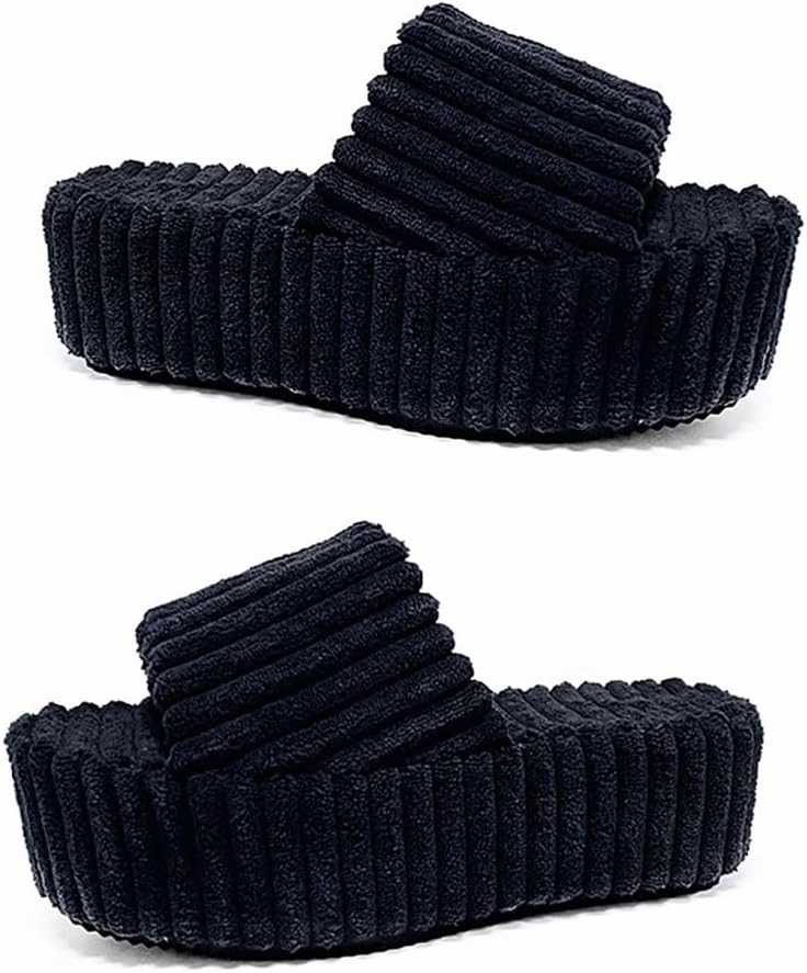 ZHISHENG Fluffy Slippers For Women Women's Faux Fur Slippers Thickened Family Slippers For Girls Open Toe Anti-slip for Indoor Outdoor