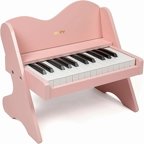 ZIPPY Kids Piano Keyboard, 25 Keys Digital Piano for Kids, Volume Adjustable, Mini Music Educational Instrument Toy, Wood Toy for Toddlers Girls Boys