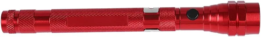 ZJchao Magnetic Flashlight, Magnetic Pickup Tool Telescoping Pickup Tool Flashlight Rotatable Torch with End LED Head Pick Up (Red)