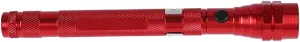 ZJchao Magnetic Flashlight, Magnetic Pickup Tool Telescoping Pickup Tool Flashlight Rotatable Torch with End LED Head Pick Up (Red)