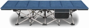 ZTGL Folding Camping Cot for Adults with Mattress Pad, Heavy Duty Sleeping Cots with Carry Bag Portable for Outdoor Travel Home Office, 74.8''x26''