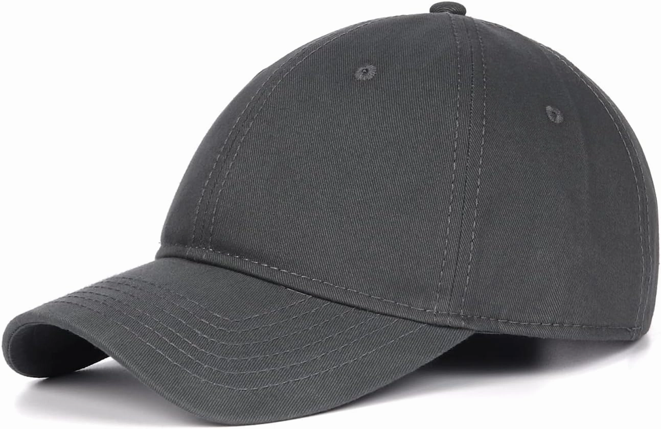 Zylioo Oversize XXL 100% Cotton Baseball Cap,Large Baseball Hat for Big Heads 23.5"-25.5",Adjustable Plain Dad Cap