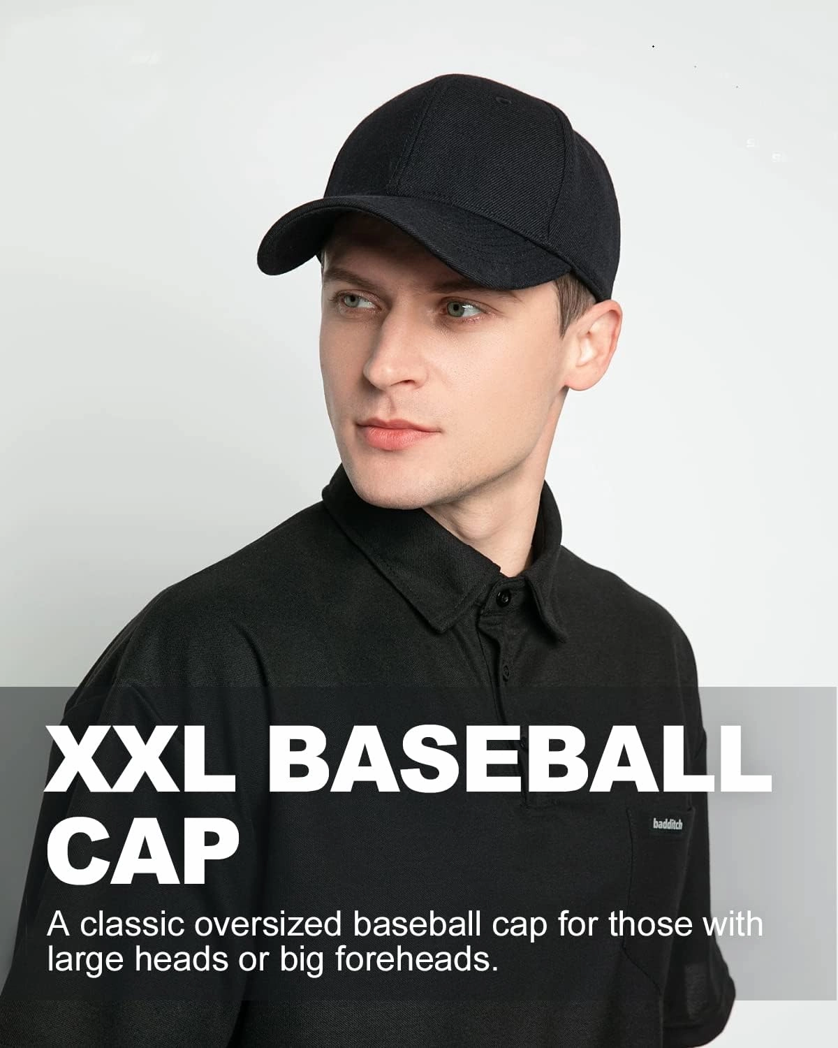 Zylioo Oversize XXL 100% Cotton Baseball Cap,Large Baseball Hat for Big Heads 23.5"-25.5",Adjustable Plain Dad Cap
